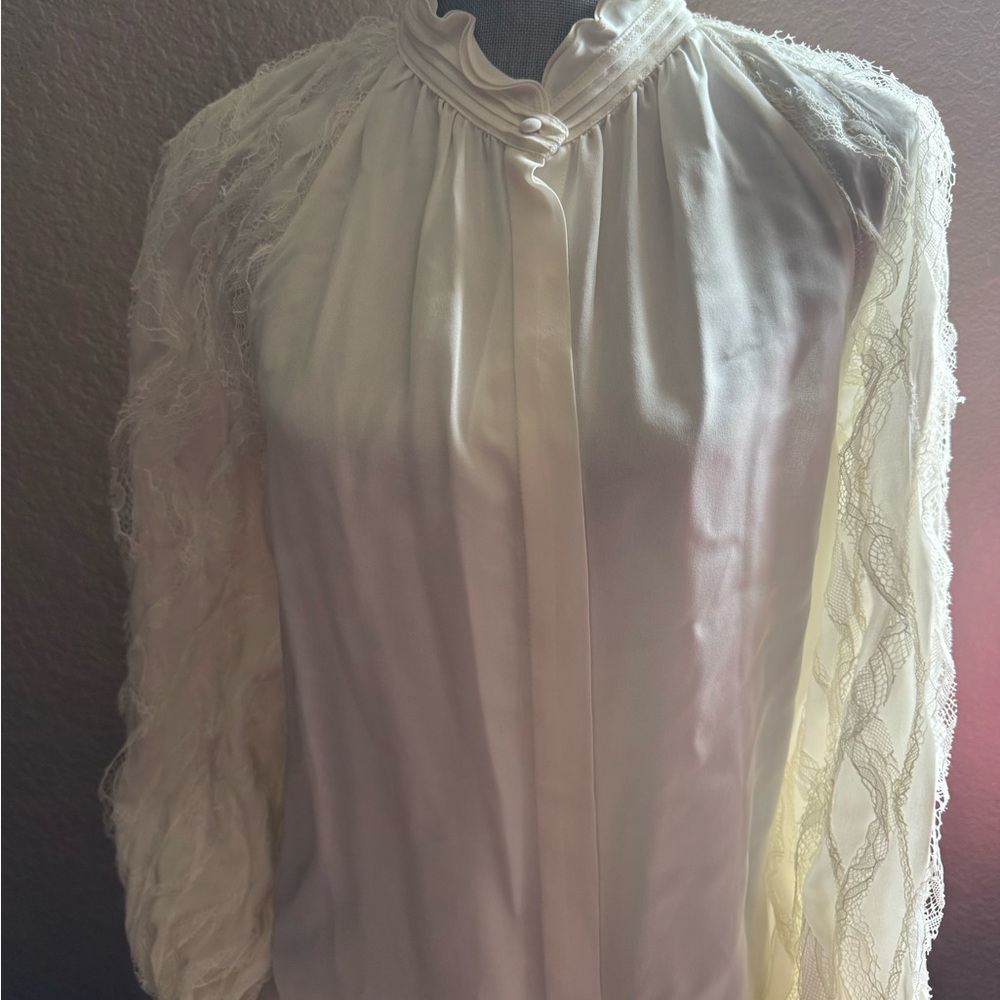 Kobi Halperin Cream Textured Blouse